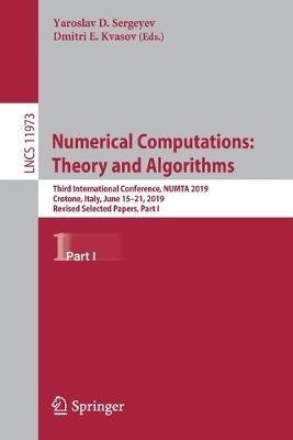 Numerical Computations: Theory and Algorithms: Third International Conference, NUMTA 2019, Crotone, Italy, June 15–21, 2019, Revised Selected Papers, Part I - cover