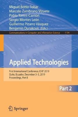 Applied Technologies: First International Conference, ICAT 2019, Quito, Ecuador, December 3–5, 2019, Proceedings, Part II - cover