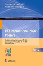 HCI International 2020 - Posters: 22nd International Conference, HCII 2020, Copenhagen, Denmark, July 19–24, 2020, Proceedings, Part II