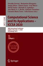 Computational Science and Its Applications – ICCSA 2020