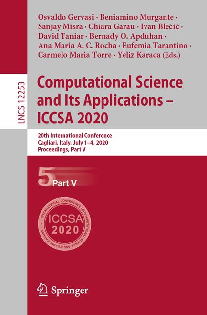 Computational Science and Its Applications – ICCSA 2020