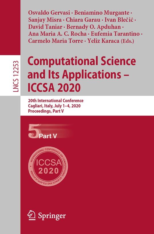Computational Science and Its Applications – ICCSA 2020