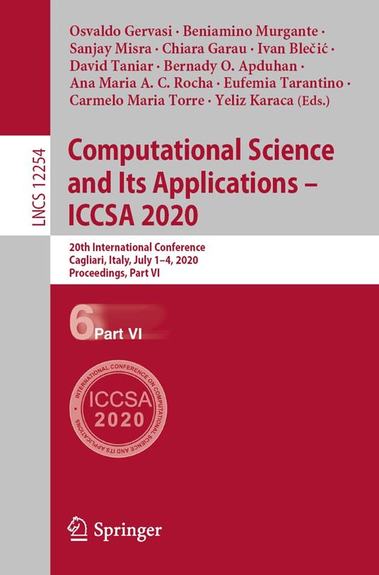 Computational Science and Its Applications – ICCSA 2020