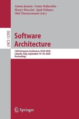 Software Architecture: 14th European Conference, ECSA 2020, L'Aquila, Italy, September 14–18, 2020, Proceedings - cover