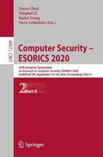 Computer Security – ESORICS 2020: 25th European Symposium on Research in Computer Security, ESORICS 2020, Guildford, UK, September 14–18, 2020, Proceedings, Part II