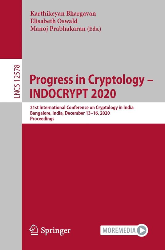 Progress in Cryptology – INDOCRYPT 2020