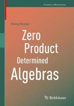 Zero Product Determined Algebras