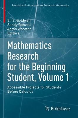 Mathematics Research for the Beginning Student, Volume 1: Accessible Projects for Students Before Calculus - cover