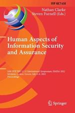 Human Aspects of Information Security and Assurance: 16th IFIP WG 11.12 International Symposium, HAISA 2022, Mytilene, Lesbos, Greece, July 6–8, 2022, Proceedings