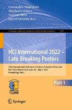 HCI International 2022 – Late Breaking Posters: 24th International Conference on Human-Computer Interaction, HCII 2022, Virtual Event, June 26 – July 1, 2022, Proceedings, Part I