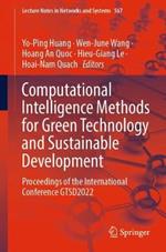 Computational Intelligence Methods for Green Technology and Sustainable Development: Proceedings of the International Conference GTSD2022