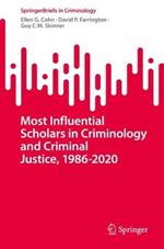 Most Influential Scholars in Criminology and Criminal Justice, 1986-2020