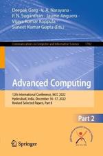 Advanced Computing: 12th International Conference, IACC 2022, Hyderabad, India, December 16–17, 2022, Revised Selected Papers, Part II