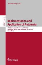 Implementation and Application of Automata: 27th International Conference, CIAA 2023, Famagusta, North Cyprus, September 19–22, 2023, Proceedings