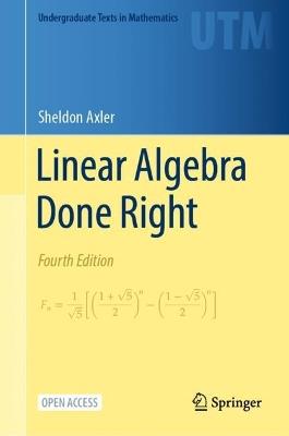 Linear Algebra Done Right - Sheldon Axler - cover