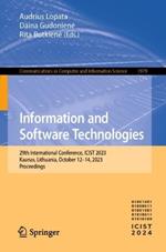 Information and Software Technologies: 29th International Conference, ICIST 2023, Kaunas, Lithuania, October 12–14, 2023, Proceedings