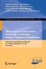 Information and Communication Technologies in Education, Research, and Industrial Applications: 19th International Conference, ICTERI 2024, Lviv, Ukraine, September 23–27, 2024, Proceedings