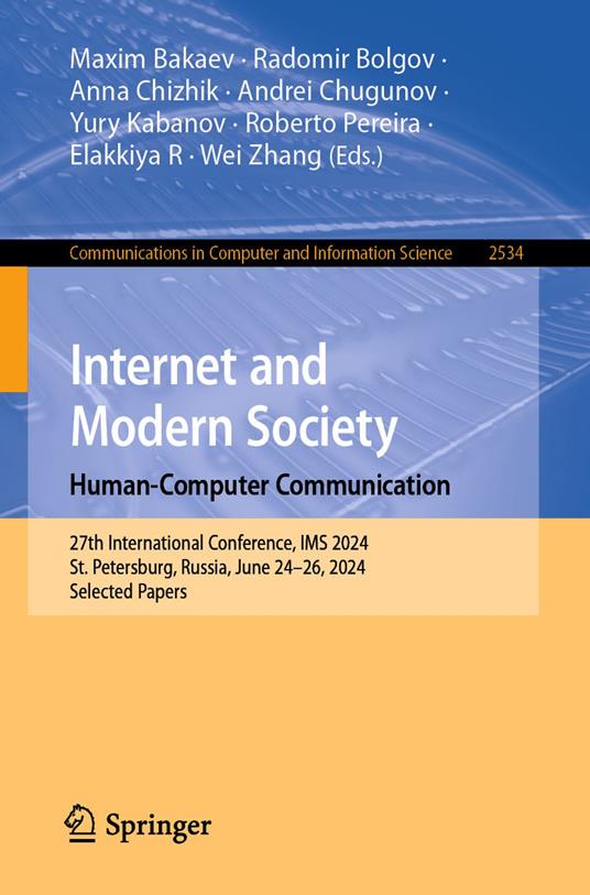 Internet and Modern Society. Human-Computer Communication