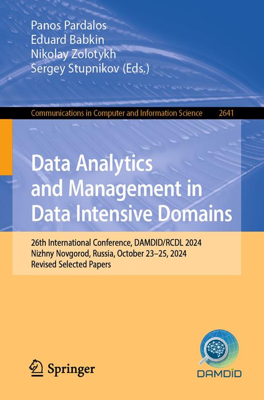 Data Analytics and Management in Data Intensive Domains