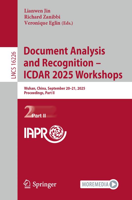Document Analysis and Recognition – ICDAR 2025 Workshops