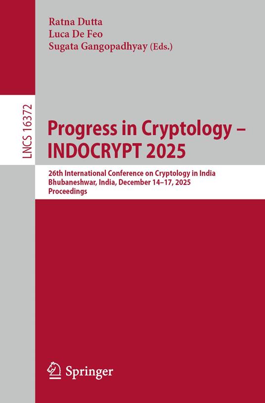 Progress in Cryptology – INDOCRYPT 2025