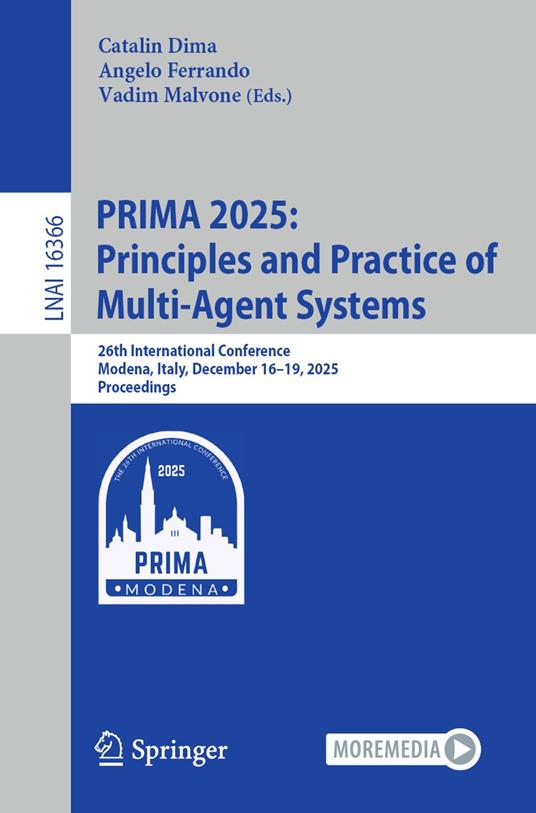 PRIMA 2025: Principles and Practice of Multi-Agent Systems