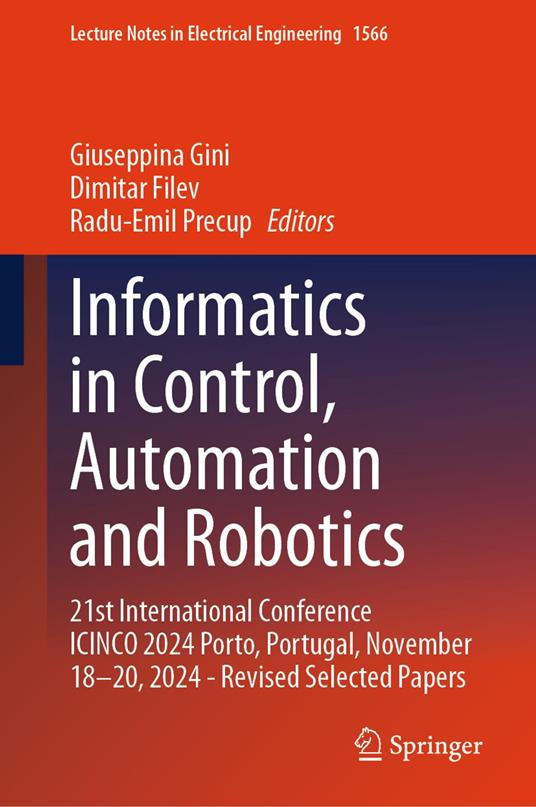 Informatics in Control, Automation and Robotics