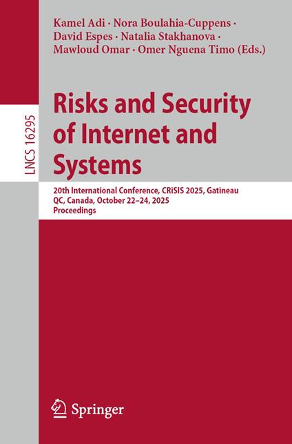 Risks and Security of Internet and Systems