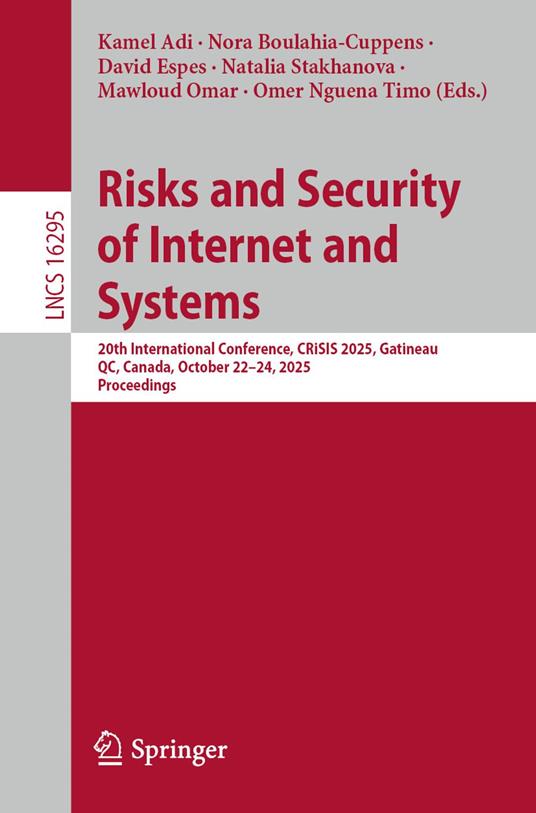 Risks and Security of Internet and Systems