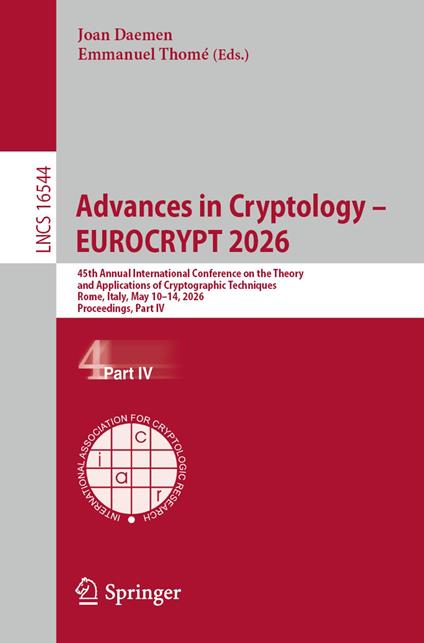 Advances in Cryptology – EUROCRYPT 2026