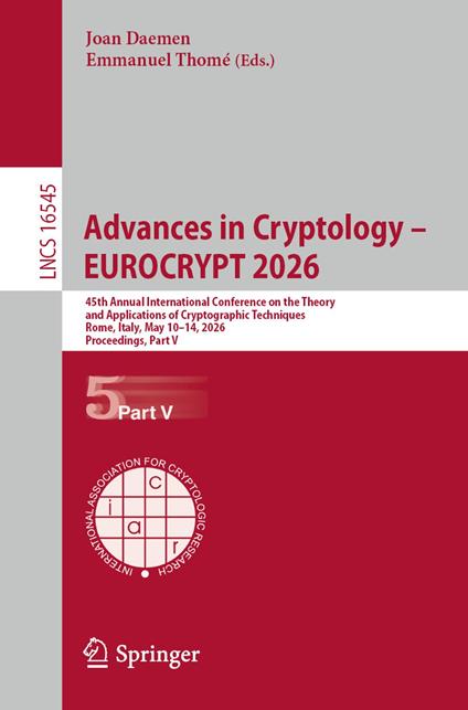 Advances in Cryptology – EUROCRYPT 2026