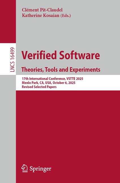 Verified Software. Theories, Tools and Experiments