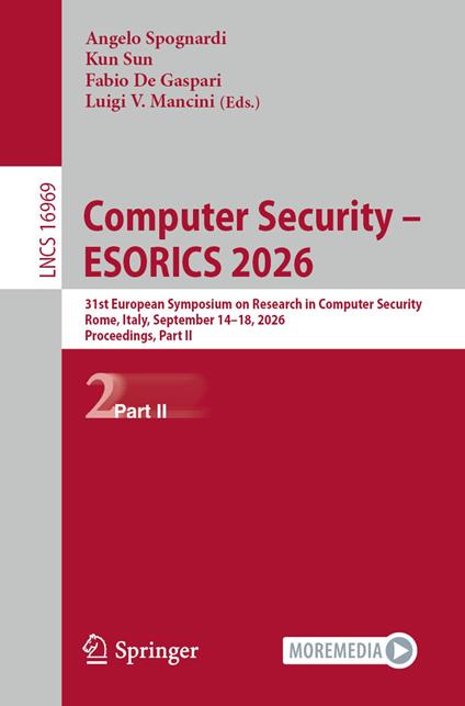 Computer Security – ESORICS 2026