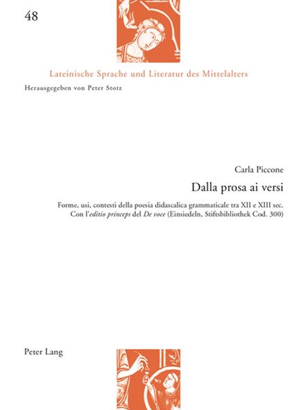 Dalla prosa ai versi - Carla Piccone,Peter Stotz - ebook