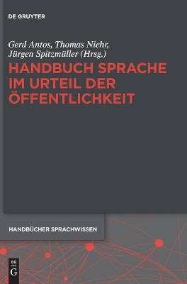 Handbuch Sprache Im Urteil Der Öffentlichkeit - cover