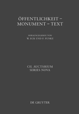 Öffentlichkeit - Monument - Text: XIV Congressus Internationalis Epigraphiae Graecae Et Latinae. 27.-31. Augusti MMXII. Akten - cover