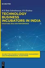 Technology Business Incubators in India: Structure, Role and Performance