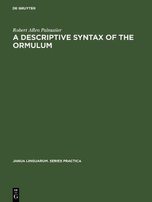 A descriptive syntax of the Ormulum - Robert Allen Palmatier - cover