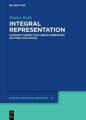 Integral Representation: Choquet Theory for Linear Operators on Function Spaces - Walter Roth - cover