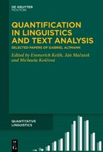 Quantification in Linguistics and Text Analysis: Selected Papers of Gabriel Altmann