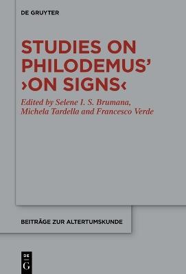 Studies on Philodemus’ ›On Signs‹ - cover