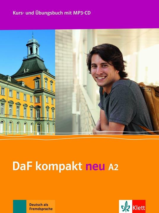 DaF kompakt neu in 3 Banden: Kurs- und  Ubungsbuch A2 mit MP3-CD - cover