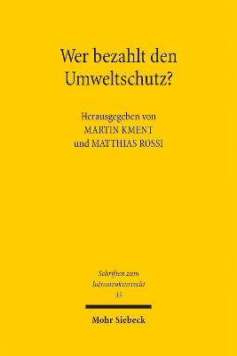 Wer bezahlt den Umweltschutz? - cover
