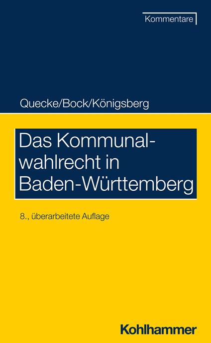 Das Kommunalwahlrecht in Baden-Württemberg