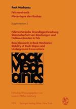 Felsmechanische Grundlagenforschung Standsicherheit von Böschungen und Hohlraumbauten in Fels / Basic Research in Rock Mechanics Stability of Rock Slopes and Underground Excavations: Vorträge des 21. Geomechanik-Kolloquiums der Österreichischen Gesellschaft für Geomechanik / Contributions to the 21st Geomechanical Colloquium of the Austrian Society for Geomechanics