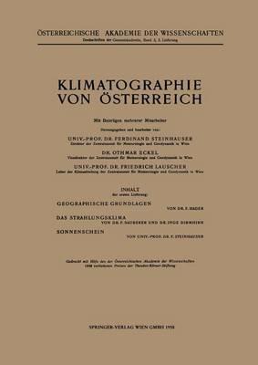 Klimatographie von Österreich - cover