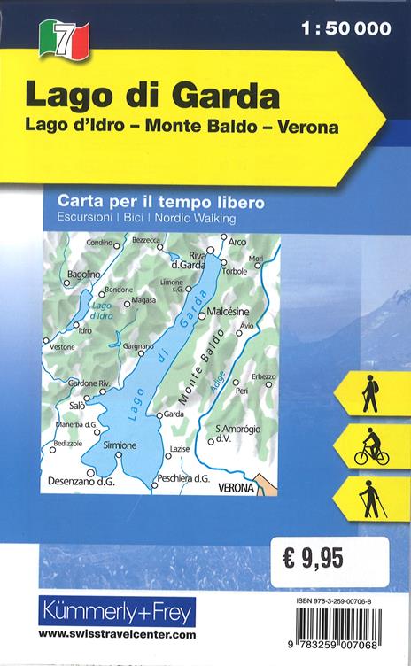 Lago di Garda, lago d'Idro, Monte Baldo, Verona 1:50.000. Carta escursionistica - 2
