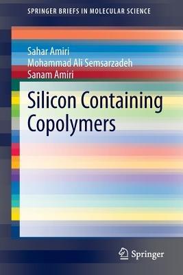 Silicon Containing Copolymers - Sahar Amiri,Mohammad Ali Semsarzadeh,Sanam Amiri - cover