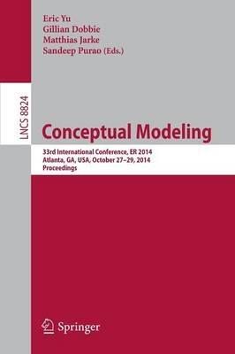Conceptual Modeling: 33rd International Conference, ER 2014, Atlanta, GA, USA, October 27-29,2014. Proceedings - cover