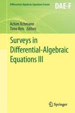 Surveys in Differential-Algebraic Equations III